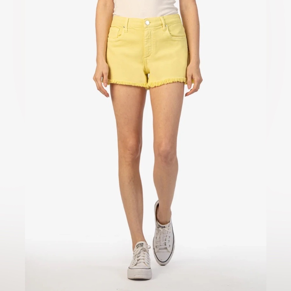 Kut From The Kloth Jane High Rise Short - Lemon Drop